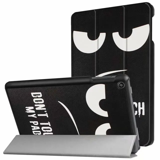 Для Amazon kindle fire hd 8 цветной принт из искусственной кожи флип умный чехол для kindle fire hd8+ Бесплатный 3 подарка