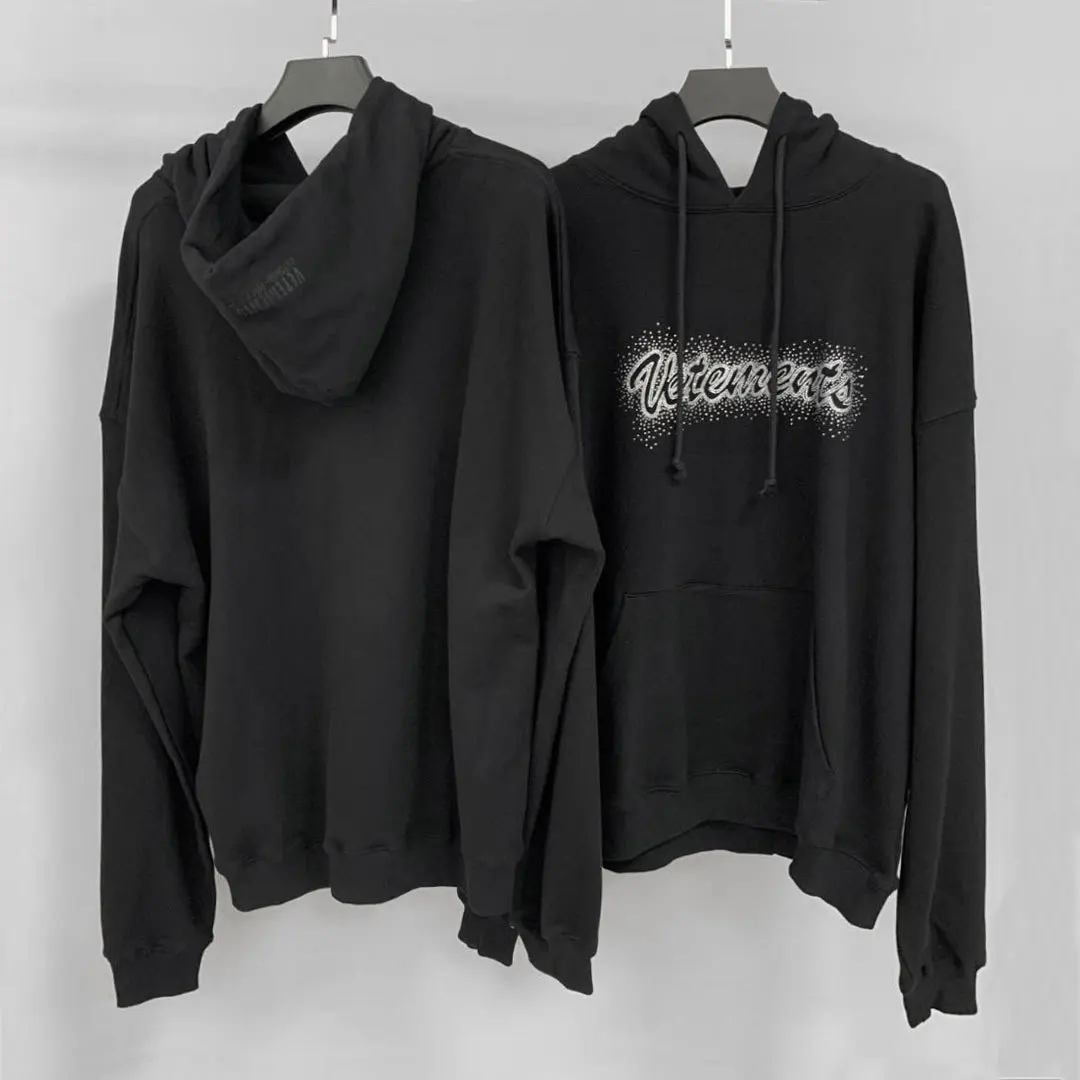 

High street new VTM vehicles sweater OS loose casual hip anti war series hoodies for men and women