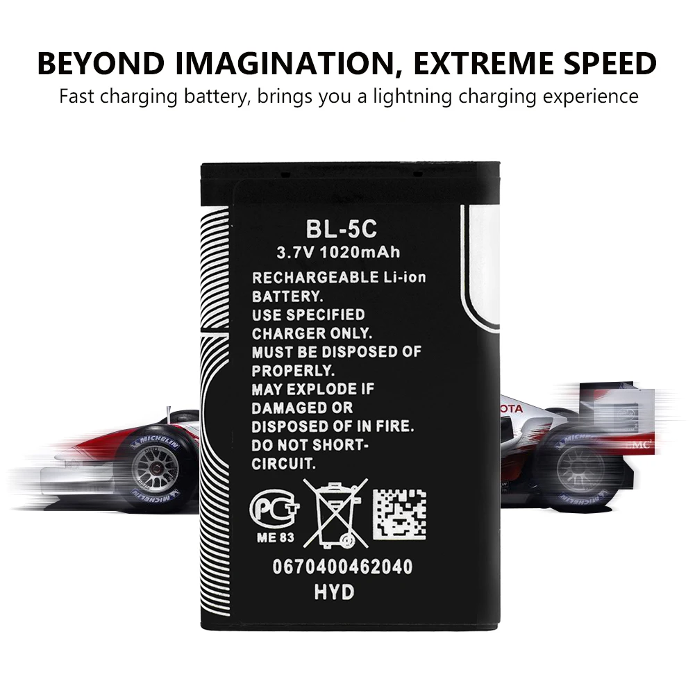 Высококачественная BL5C 1020 мАч литиевая флейта BL 5C сменная батарея для телефона 6680