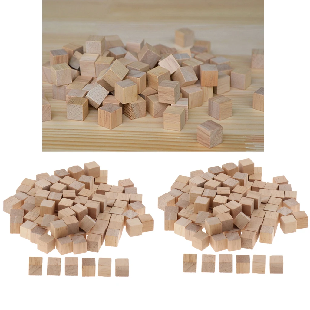 

200pc Wooden Building Blocks Toy Bricks Educational Puzzle Toy Making Crafts