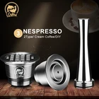 Металлическая капсула для кофе для кофемашины Nespresso ICafilas, экологически чистый фильтр двух типов для кофемашины Nespresso
