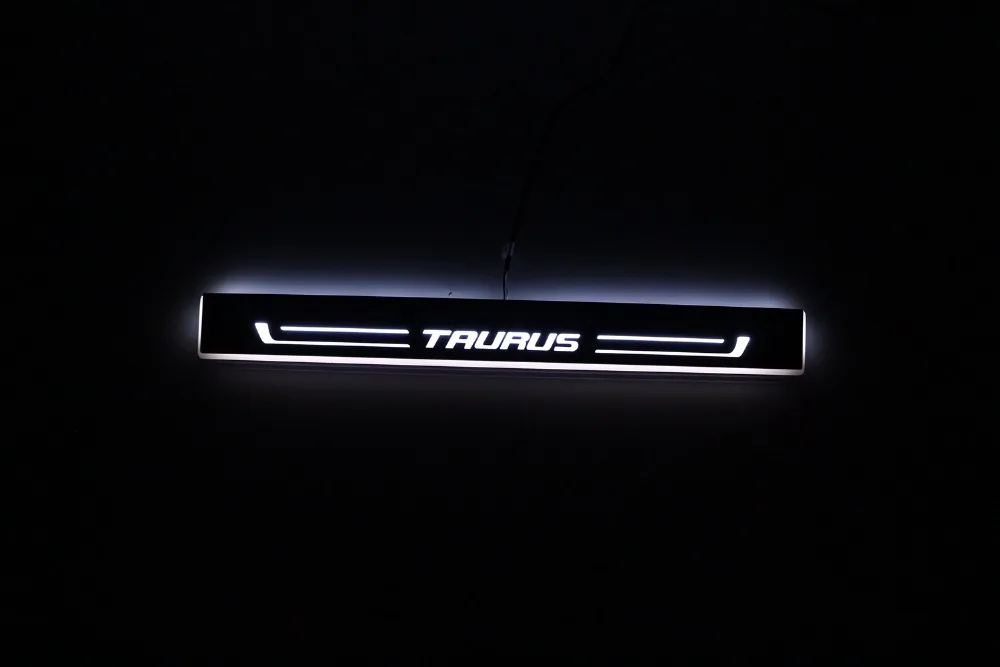 

Led Moving Door Scuff Nerf Bars & Running Boards Door Sill Plate Overlays Linings for Ford Taurus 2015-16, Moving Light