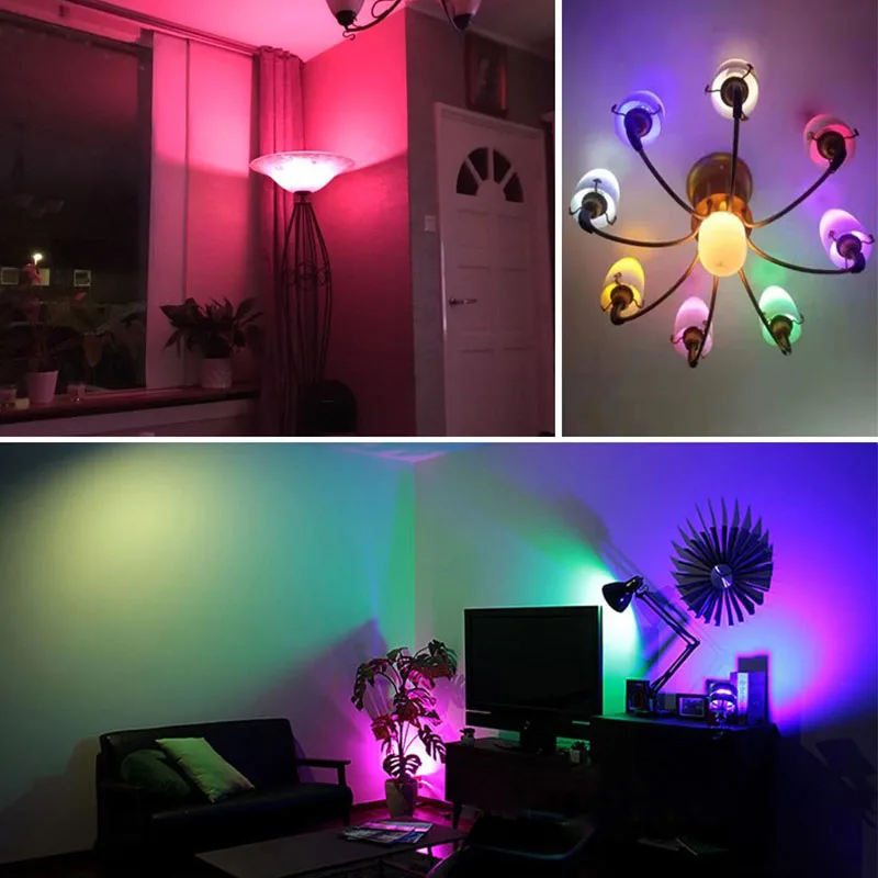 

Led Lamp E27 RGB blub Smart Control Dimmable 3W 5W 10W 15W RGB Led Light Colorful Party Decorative RGB light Smart Home lighting