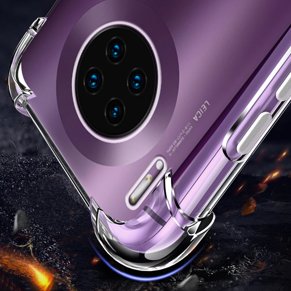 Мягкие прозрачные чехлы из ТПУ на заднюю панель телефона чехол для huawei mate 30 pro lite