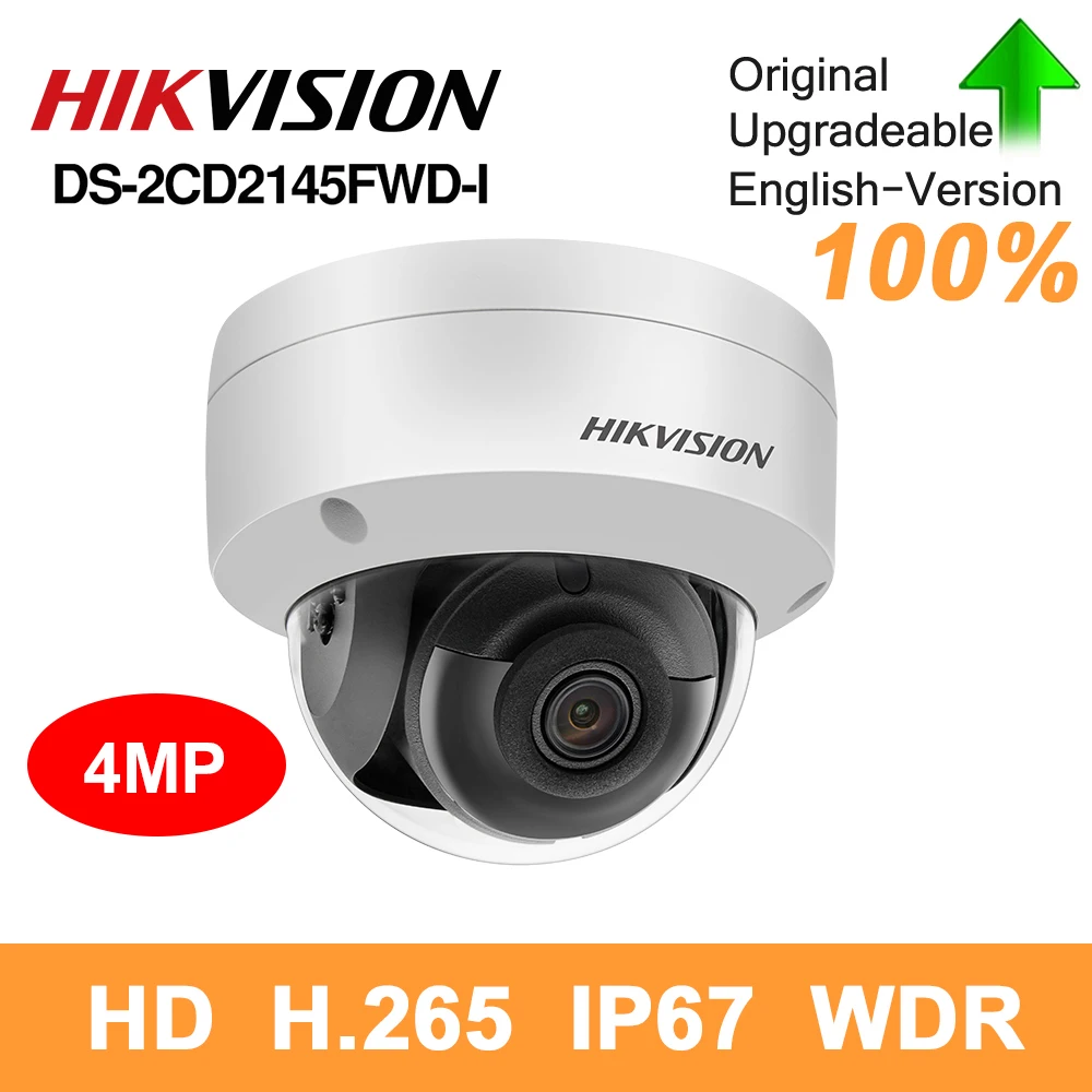 Hikvision оригинальная DS 2CD2145FWD I PoE ip камера 4MP сетевая CCTV безопасности IR30 IP67 слот для sd