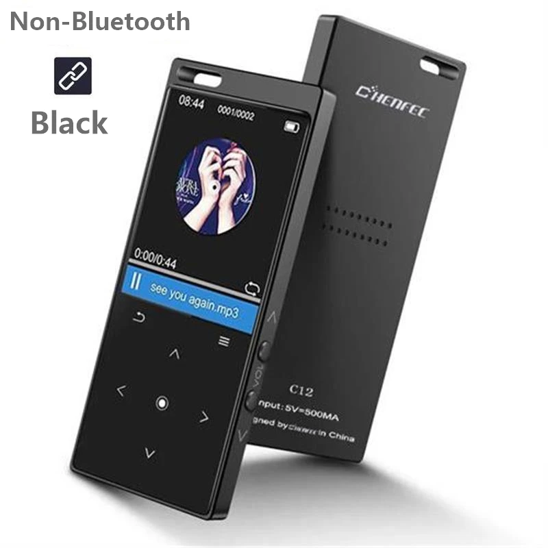 Non-BT-Black MP3-плеер Bluetooth 4,2 без потерь звук 1,8 дюймов экран металлический корпус музыкальный плеер с FM, рекордер, поддержка sd-карты до 128 ГБ - Цвет: Non-BT-Black