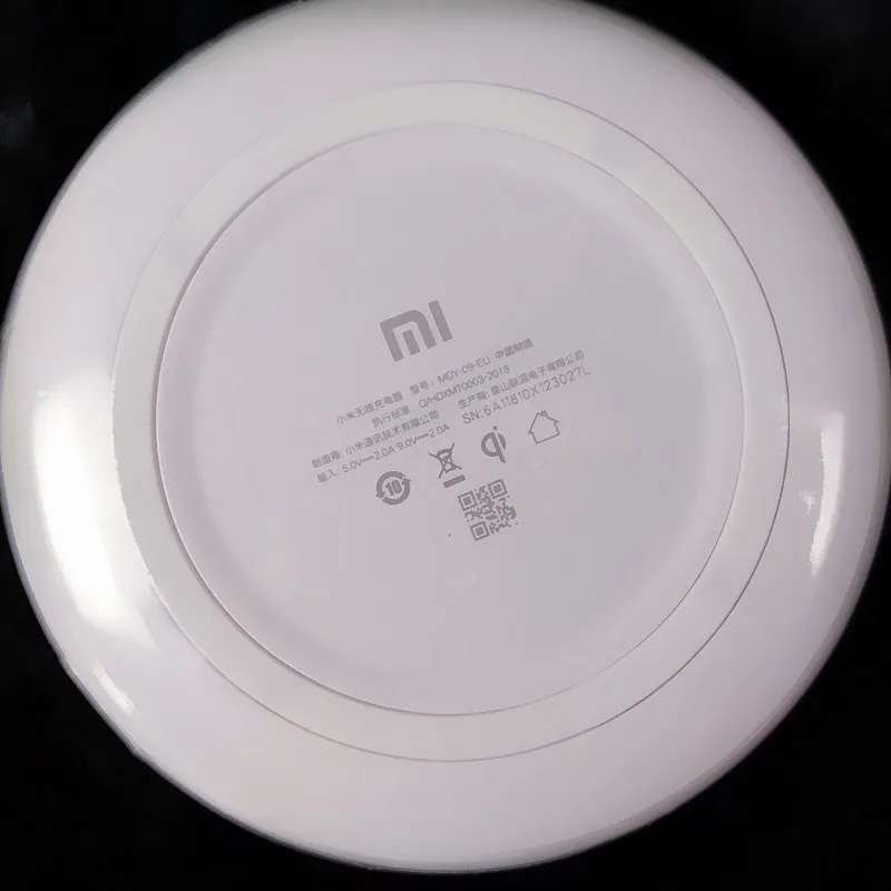original xiaomi wireless charger 18w fast charge pad qi 9v 2a for mi 10 9 mix 3 2s for iphone x xr free global shipping