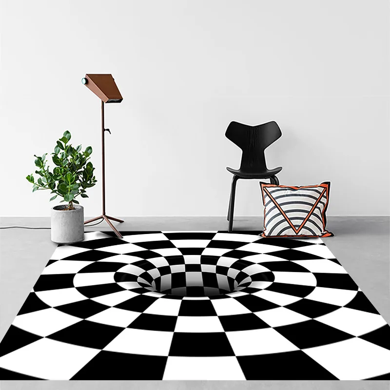 3D домашний Противоскользящий ковер трехмерный цветной коврик с стереовидением