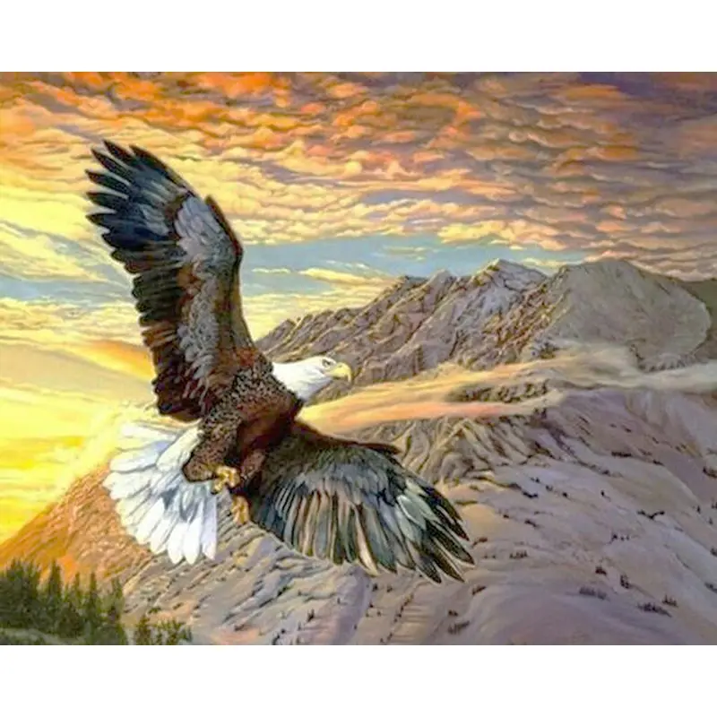 

CHENISTORY 5D DIY Diamond Painting Kit Animal Pattern Cross Stitch Landscape Mosaic Diamond Embroidery Home Decoration Birthday