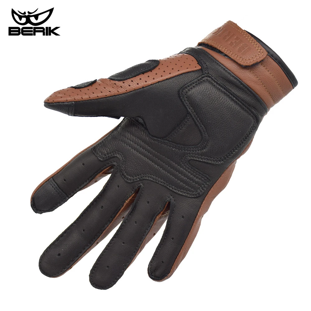 Мотоциклетные кожаные перчатки в стиле ретро городские байкерские велосипедные