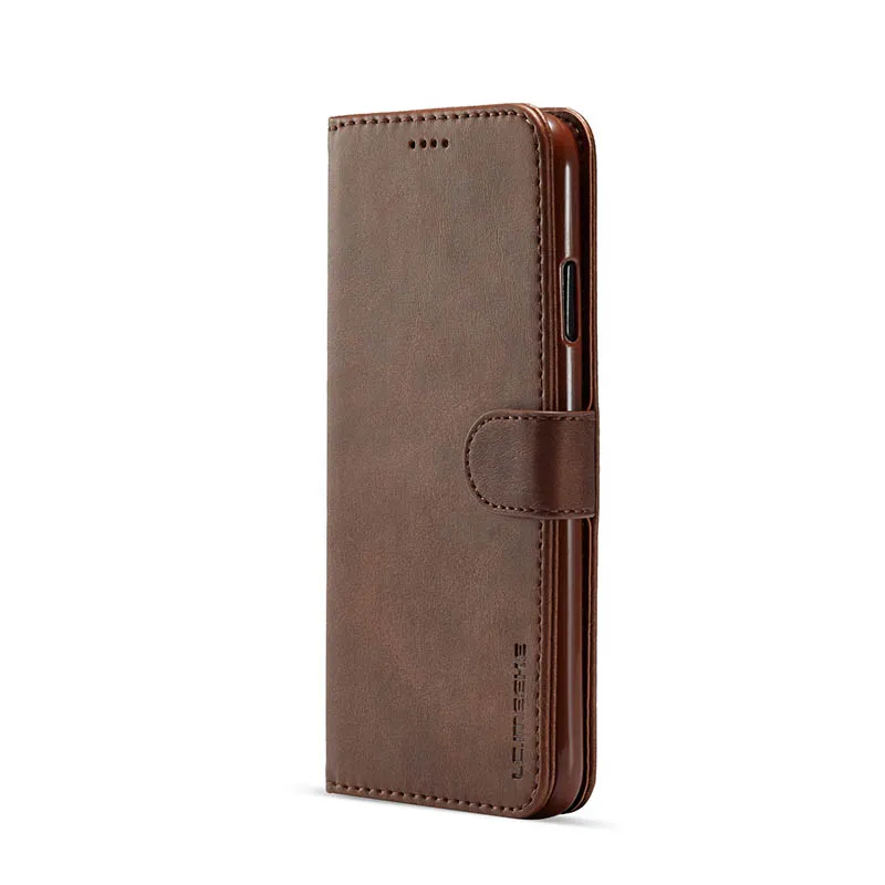 Роскошный чехол-книжка в стиле ретро из искусственной кожи, для iphone 8 Plus чехол-кошелек с отделением для карт, чехол для телефона для Xiaomi mi 5X 6X A1 mi 5X A2 Red mi 6 Pro - Цвет: Brown