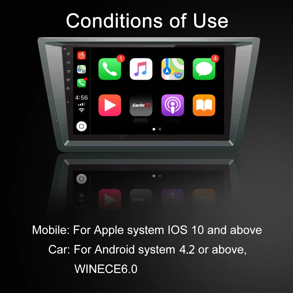 Carlinkit USB смарт ключ для автомобиля Android автомобильная навигация Apple Carplay модуль