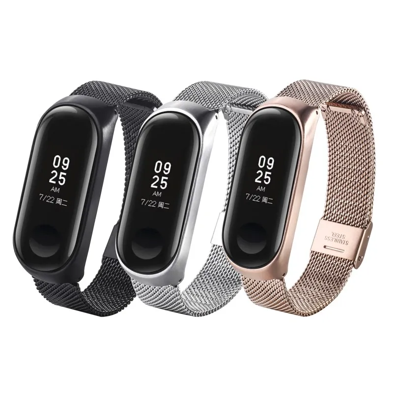 

Metal Strap For Xiaomi Mi Band 3 4 Wrist Bracelet Screwless Stainless Steel MIband for Mi Band 4 3 Strap Wristbands Pulseira
