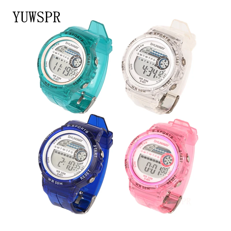 

Children Electronic Watch Digital Fashion Sports Swimming Watches Silicone Rubber Boys Girls LED Watchband Kids Clock Gift 601