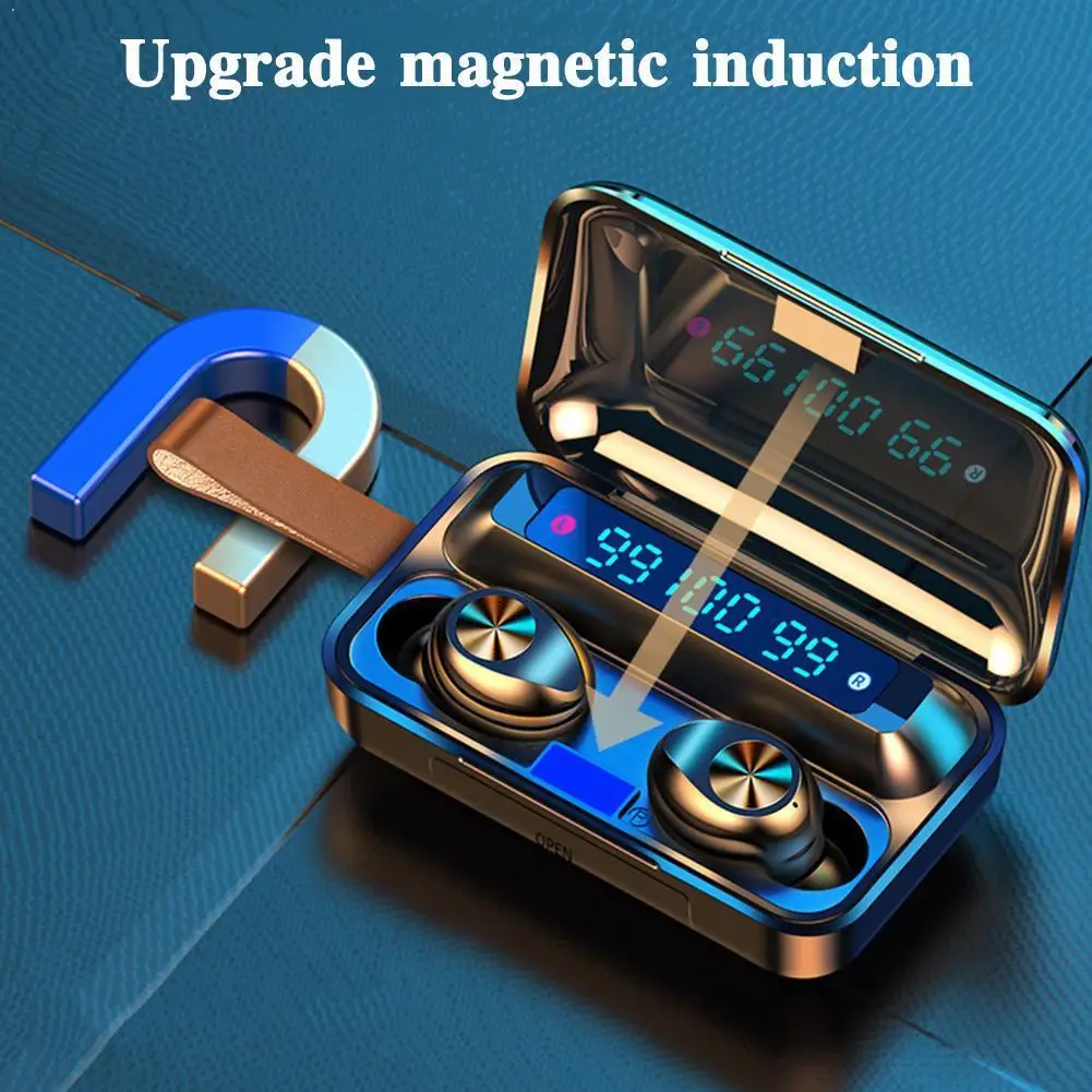 

F9-11 наушники CD стерео Музыкальная гарнитура Bluetooth-совместимые наушники-вкладыши с зарядкой 1200 мАч с коробкой 5,0 N6M1