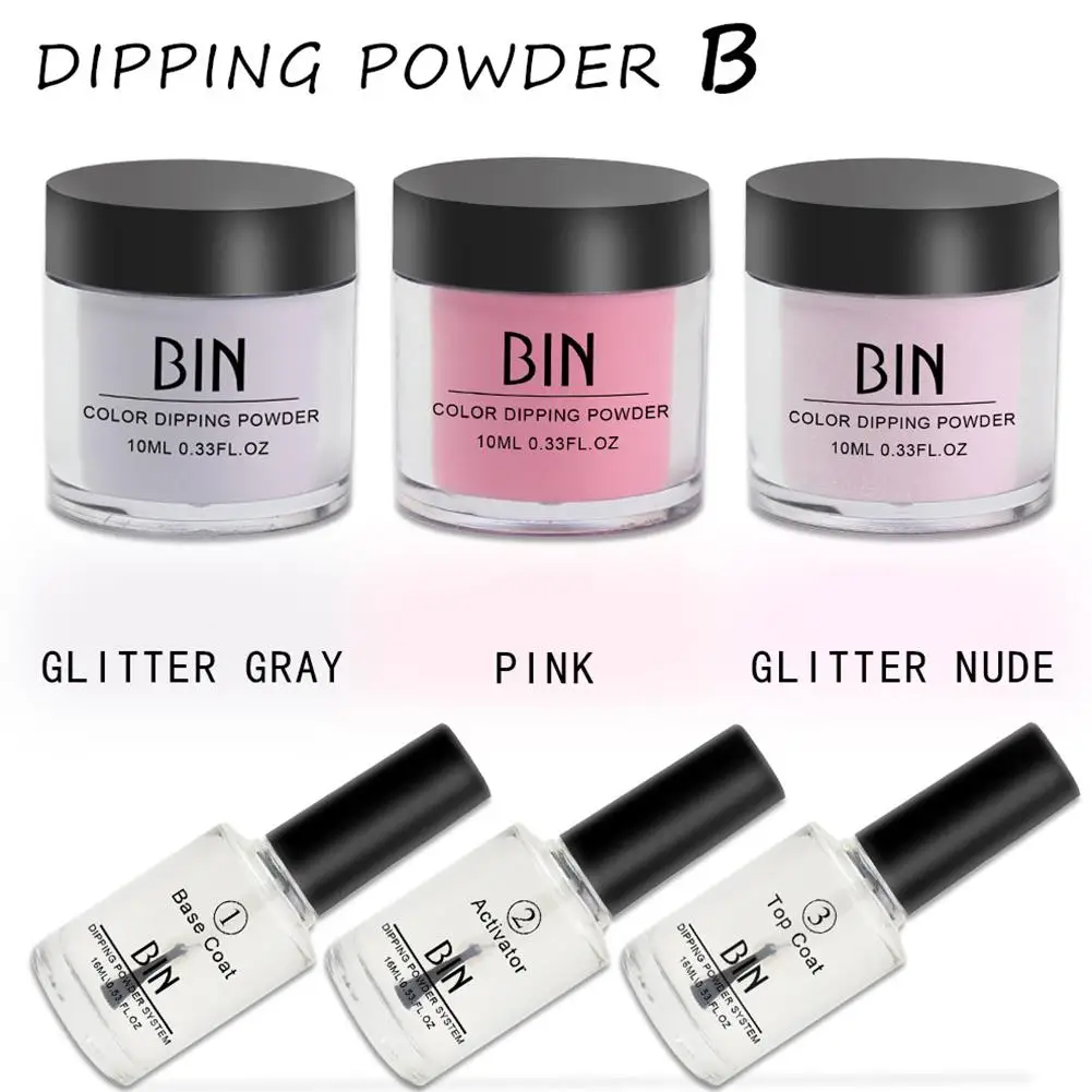 Маникюрный Dip порошок Набор порошкообразных лаков для ногтей набор быстро и