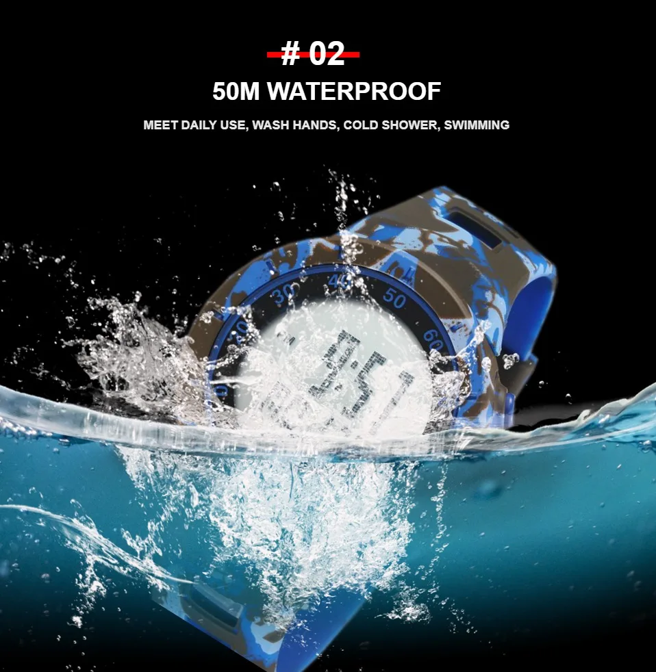 Цифровые мужские наручные часы армейские зеленые модные противоударные