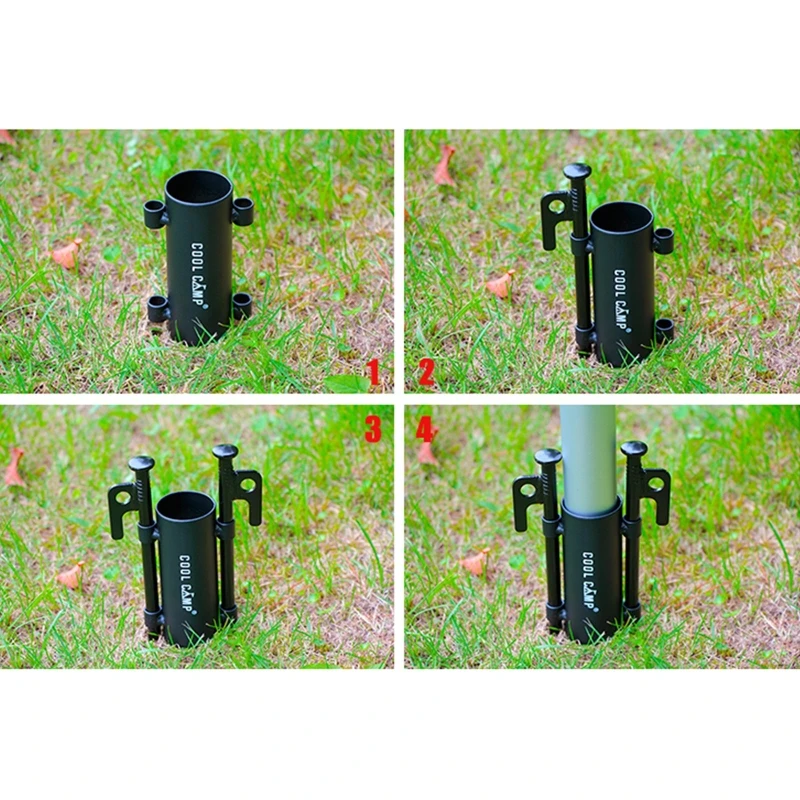 

Awning Rod Holder Outdoor Camping Canopy Rod Iron Holder Fixed Tube Reinforced Windproof Tent Rod Accessories