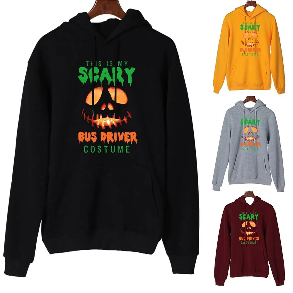 

sweatshirt Pullover top Women Lady's Halloween Printed Hooded Long Sleeve Top Pullover Sweatshirt sudadera mujer 2019