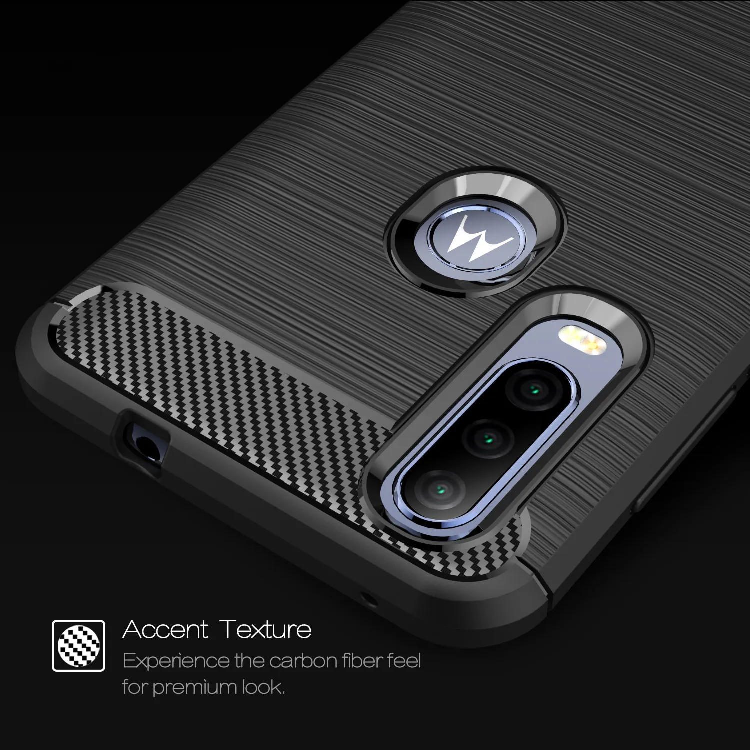 Чехол для мобильного телефона Motorola Moto One чехол из углеродного волокна матовый ТПУ