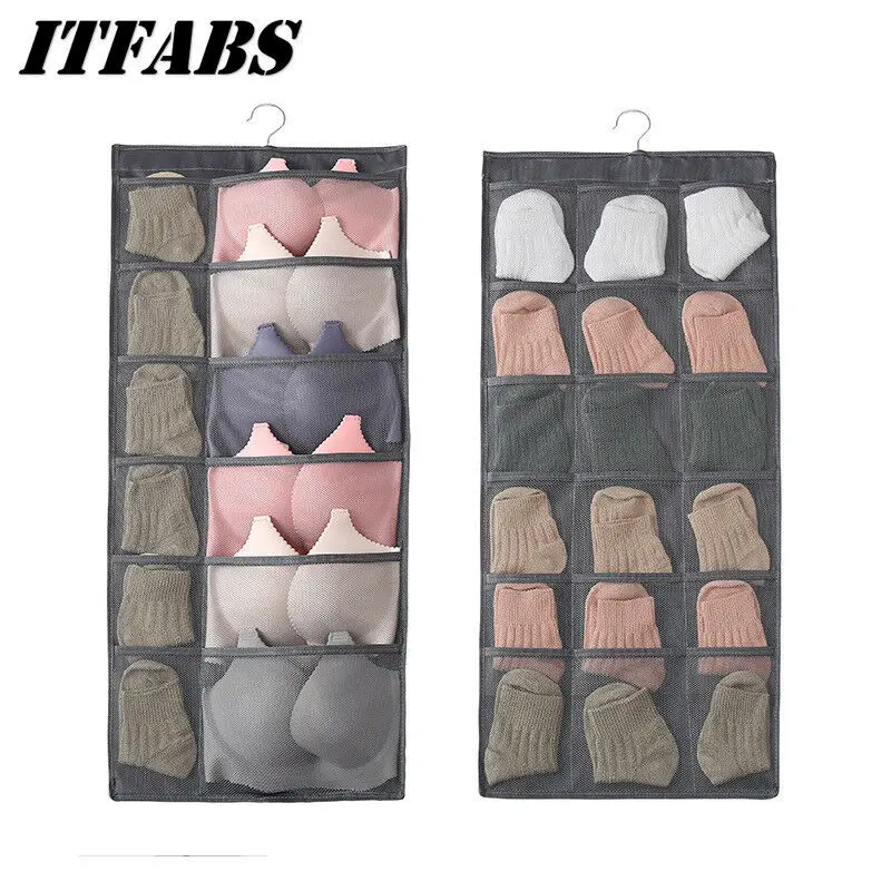 Женская сумка для хранения одежды бюстгальтеров носков подвесная однотонный