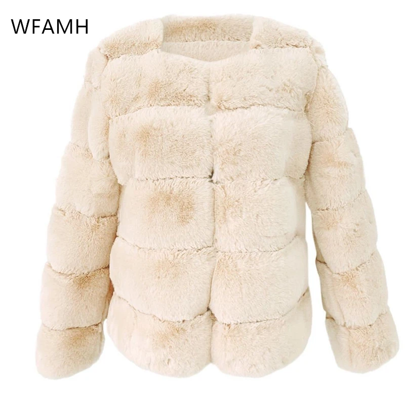 2023 Winter New Temperament Loose Solid Color Long-sleeved Zipper Conventional Faux Fur Women's Jacket Plus Velvet Thickening