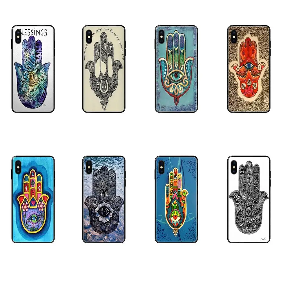 Для Apple iPhone 11 12 Pro 5 5S SE 5C 6 6S 7 8 X XR XS Plus Max телефон мягкая оболочка Хна Хамса рука