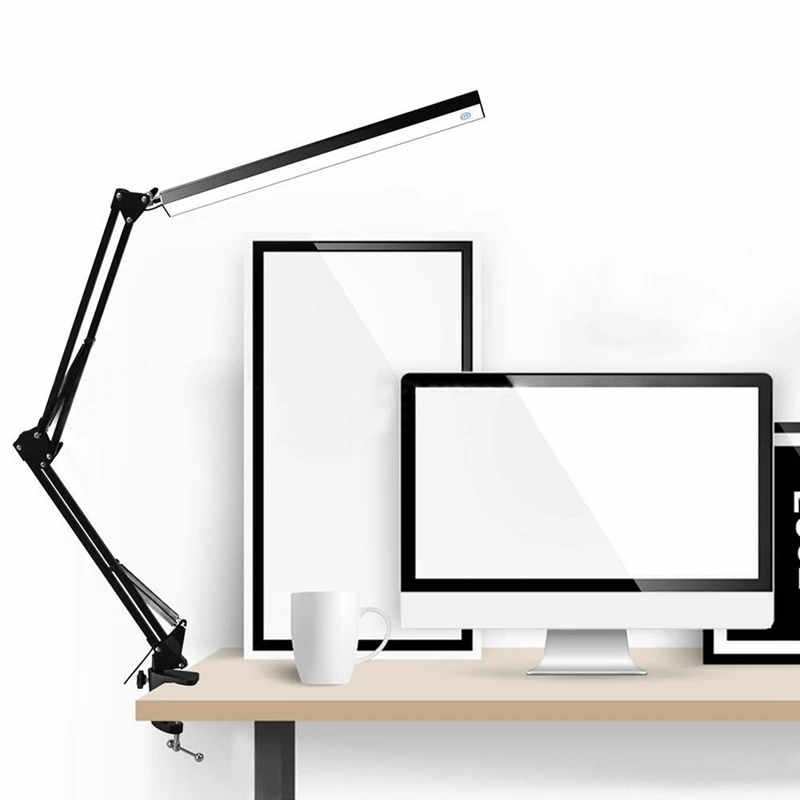 Светодиодный настольный светильник с регулируемой застёжкой USB и длинной ручкой