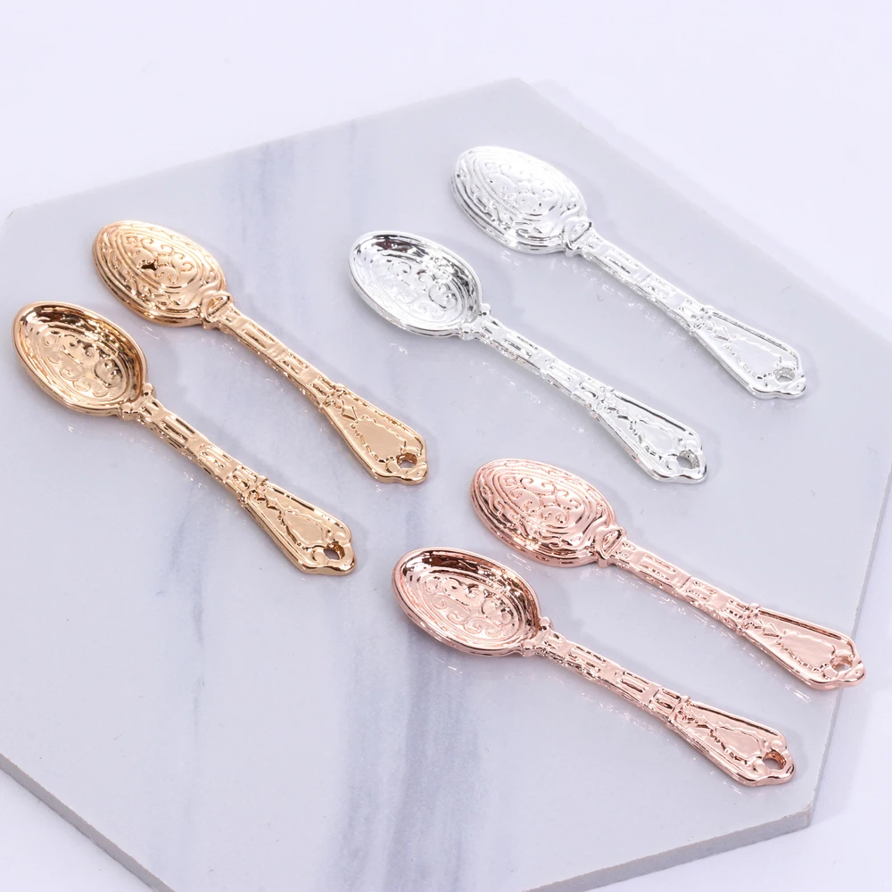 Браслет ложка и подвеска в виде ожерелья DIY фурнитура из цинкового сплава