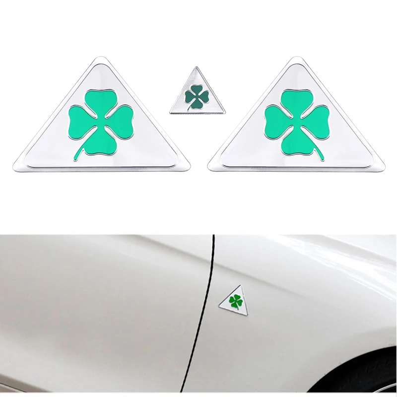 3 шт. Quatrefoil зеленая delta для Alfa Romeo 147 156 166 159 Giulietta Giulia Spider GT Автомобильная боковая