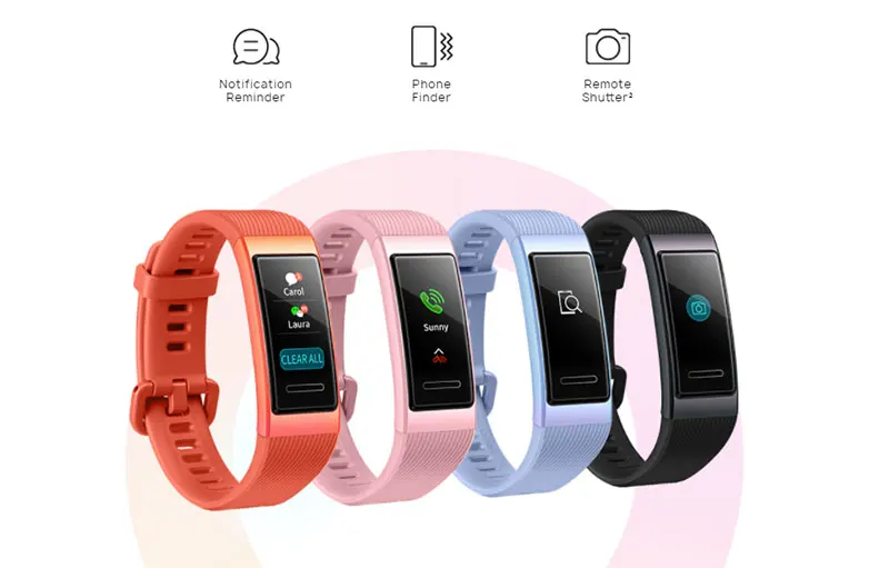 Браслет huawei Band 3, умный браслет, шагомер, фитнес, пульсометр, трекер активности, водонепроницаемый, Bluetooth, спортивный, банда