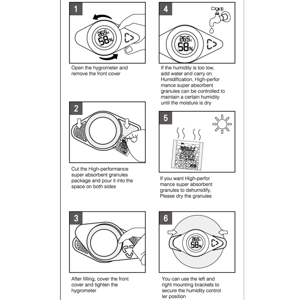 

3 in 1 Guitar Dehumidifier Hygrometer Guitar Humidifier Sound Hole Moistener Humidity Moisturizer Musical Instrument Accessory (