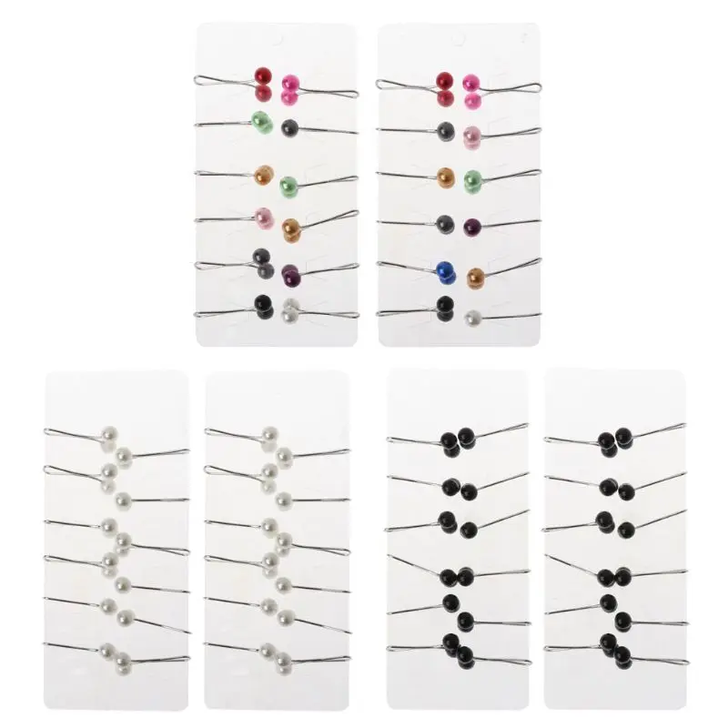 

24Pcs Muslim Hijab Scarf Pin Pearl Clip Headscarf Shawl Scarf Clips Accessories
