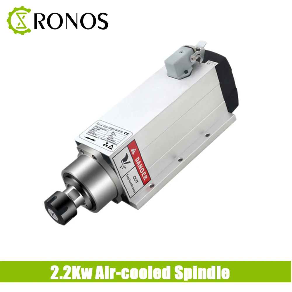 2.2KW 220V CNC мотор шпинделя с воздушным охлаждением мотор шпинделя ER20 цанговый патрон деревообрабатывающий фрезерный станок Инструменты с 4 подшипниками для гравера