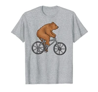 bear on a bike funny fitness shirt for biking bear lovers t shirt