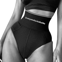 summer hot fashion products women briefs elastic black high waist letter printing simplicity sexy style casual summer clothing