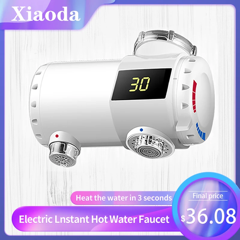 

Электрический Мгновенный водонагреватель Xiaoda, смеситель для кухни, Нагреватель температуры, холодный теплый Регулируемый смеситель для ум...