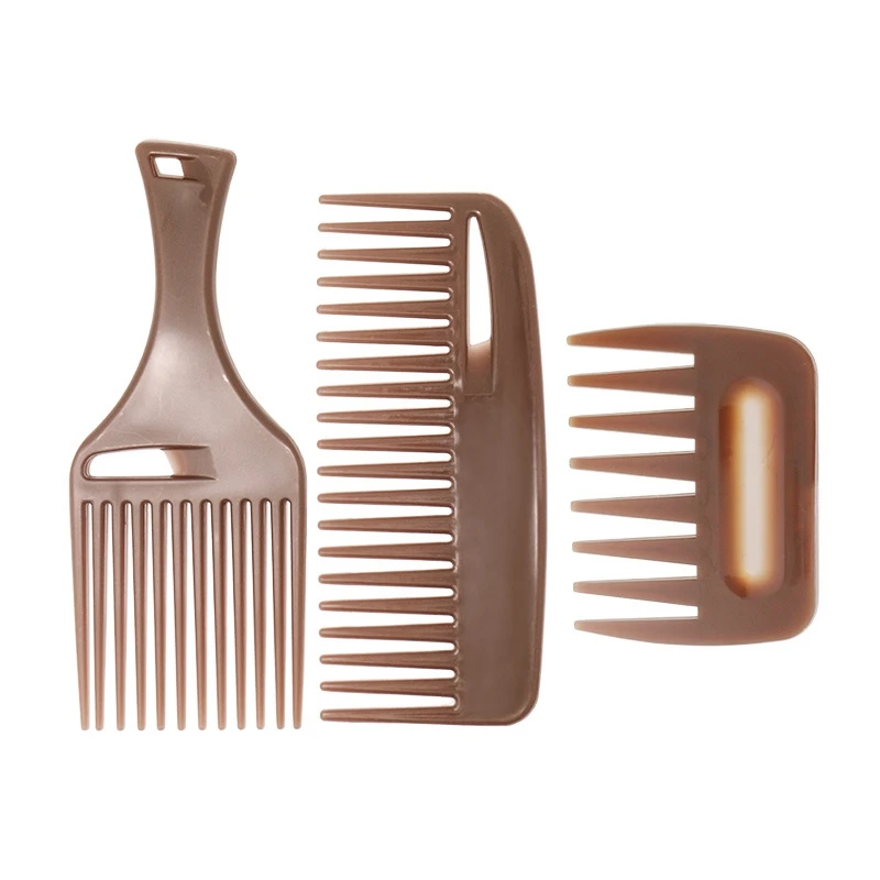 

Wide Teeth Hairbrush Fork Comb Men Beard Hairdressing Brush Barber Shop Styling Tool Salon Accessory Afro Hairstyle