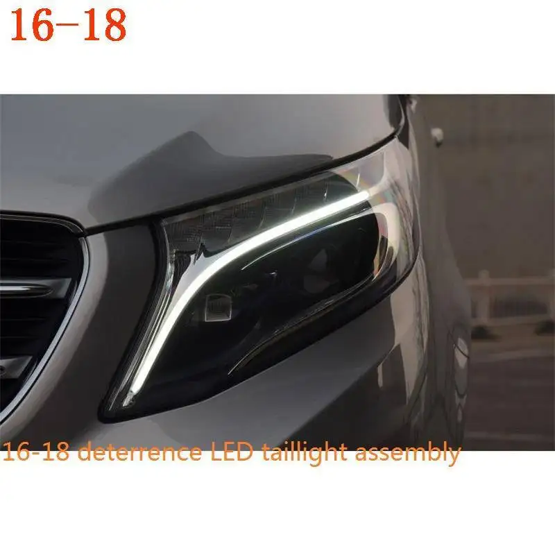 MODEL C Ходовые авто автомобили внешний боковой указатель поворота аксессуары светодиодные Drl фары Задние Автомобильные фары в сборе для Mercedes Benz Vito - Цвет: MODEL C