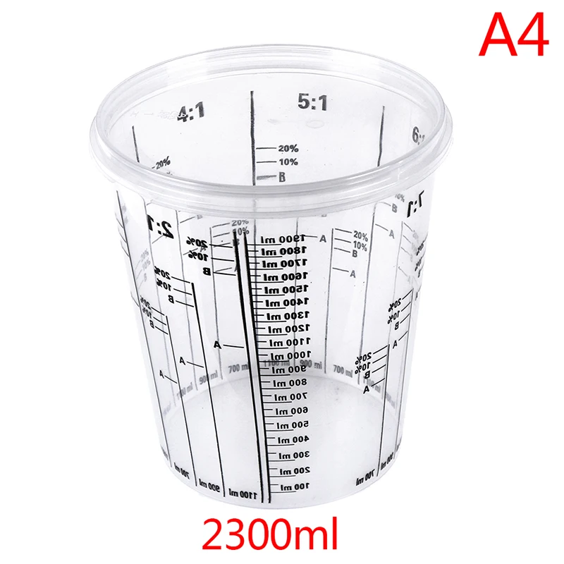 2300ml Автомобильная специальная краска, шкала, чашка, краска, чашка, мерная чашка, краска, бак, серер, чашка с крышкой(385-2300 мл), Прямая поставка - Цвет: 2300ml