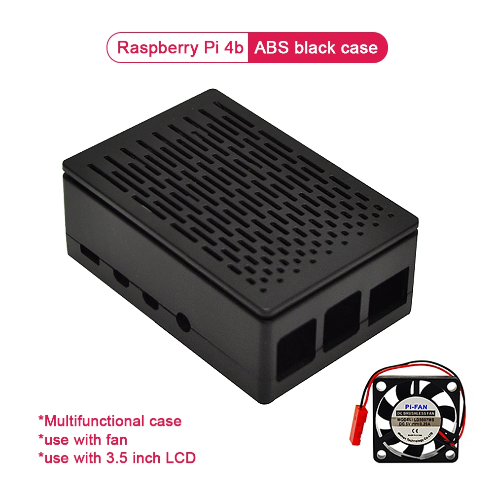 Чехол для raspberry pi 4 черный защитный многофункциональный чехол из АБС пластика