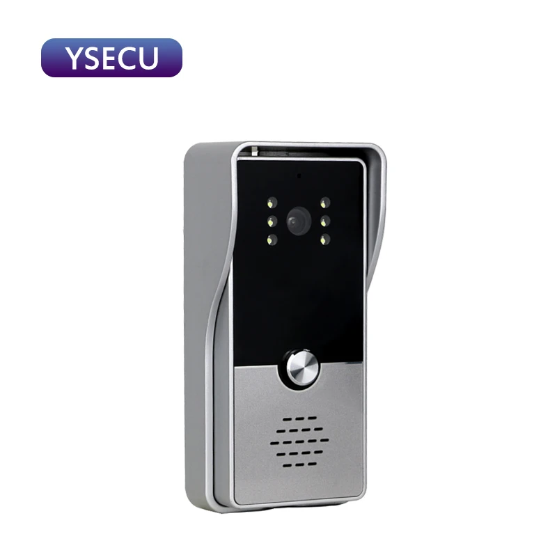 YSECU 7 дюймов 1000TVL Серебряный HD видеодомофон комплект для домашней безопасности, видеодомофон с замком, видеодомофон, видео дверной звонок