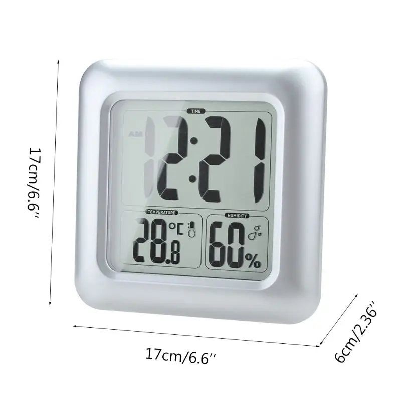 Waterproof Digital Bathroom Shower Wall Clock Thermometer Humidity Time Display | Инструменты