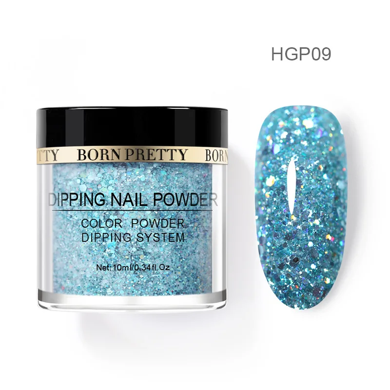 BP-HGP09 Born pretty, голографическая погружение порошки для ногтей градиент окунания блеск украшения длительным, чем УФ гель натуральный сухой без лампы лечения - Цвет: BP-HGP09