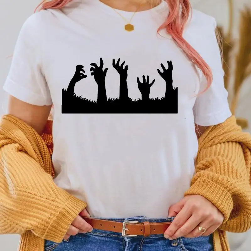 

Casual Letters New Cute Halloween Fall Thanksgiving Women Autumn T Top Print Cartoon Shirt Female Fashion Tee Graphic T-Shirts