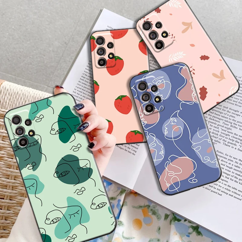 

Art fashion painting For Samsung Galaxy A52 A11 A21S A31 A32 4G A32 5G Samsung A41 A42 A51 A71 Fund Cases Back Cover Soft TPU