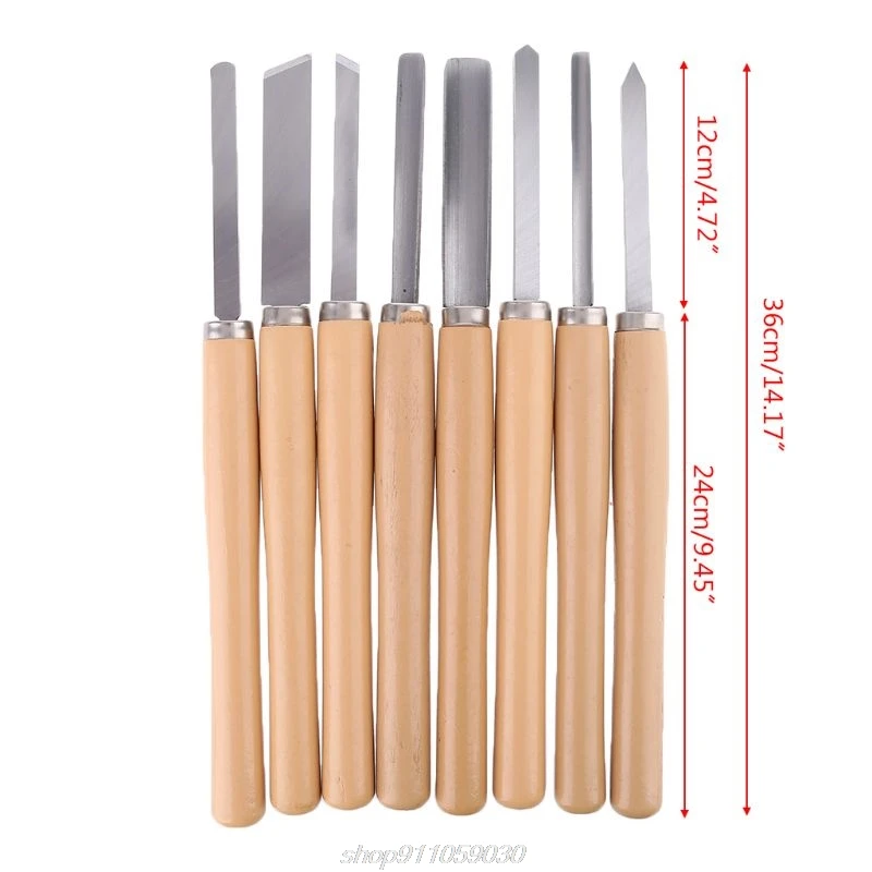 

8PCs Wood Carving Knife Lathe Chisel Set Turning Tools Woodworking Gouge Skew Parting Spear N27 20 Dropshipping