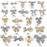 misscheering zircon bow nail art accessories for decoration 2021 fashion metal stickers for nails manicure
