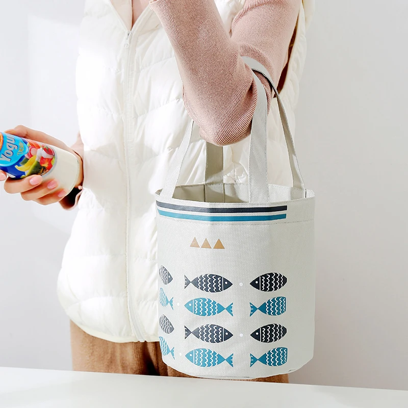 

1PCs Fresh Cooler Bags Waterproof Portable Zipper Thermal Oxford Lunch Bags For Women Convenient Lunch Box Tote Food Bags