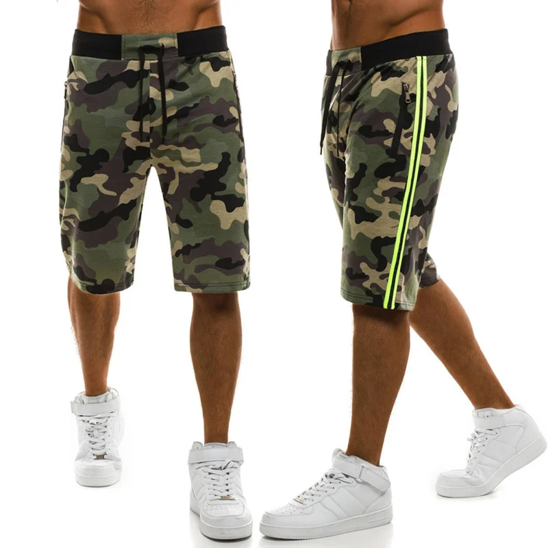 Шорты карго ZOGAA мужские камуфляжные повседневные свободные прямые пляжные до